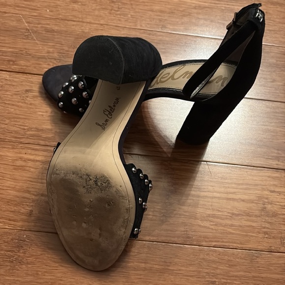 Sam Edelman Black Studded Women's Heels - size 8.5 - open toe - great condition - Picture 8 of 8